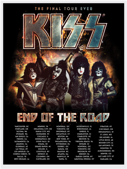 K I S S Final Tour Ever Poster PNG
