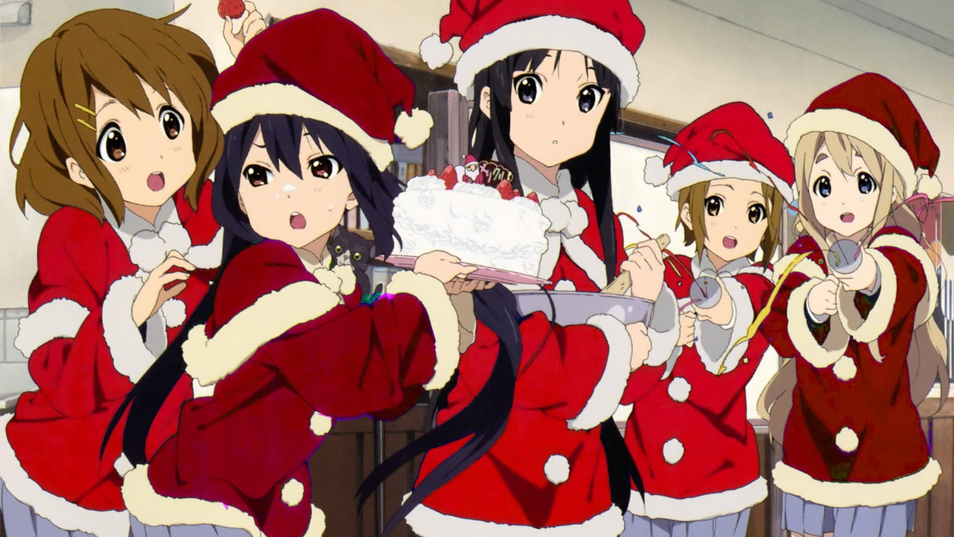 K-on Anime Christmas With Cake
