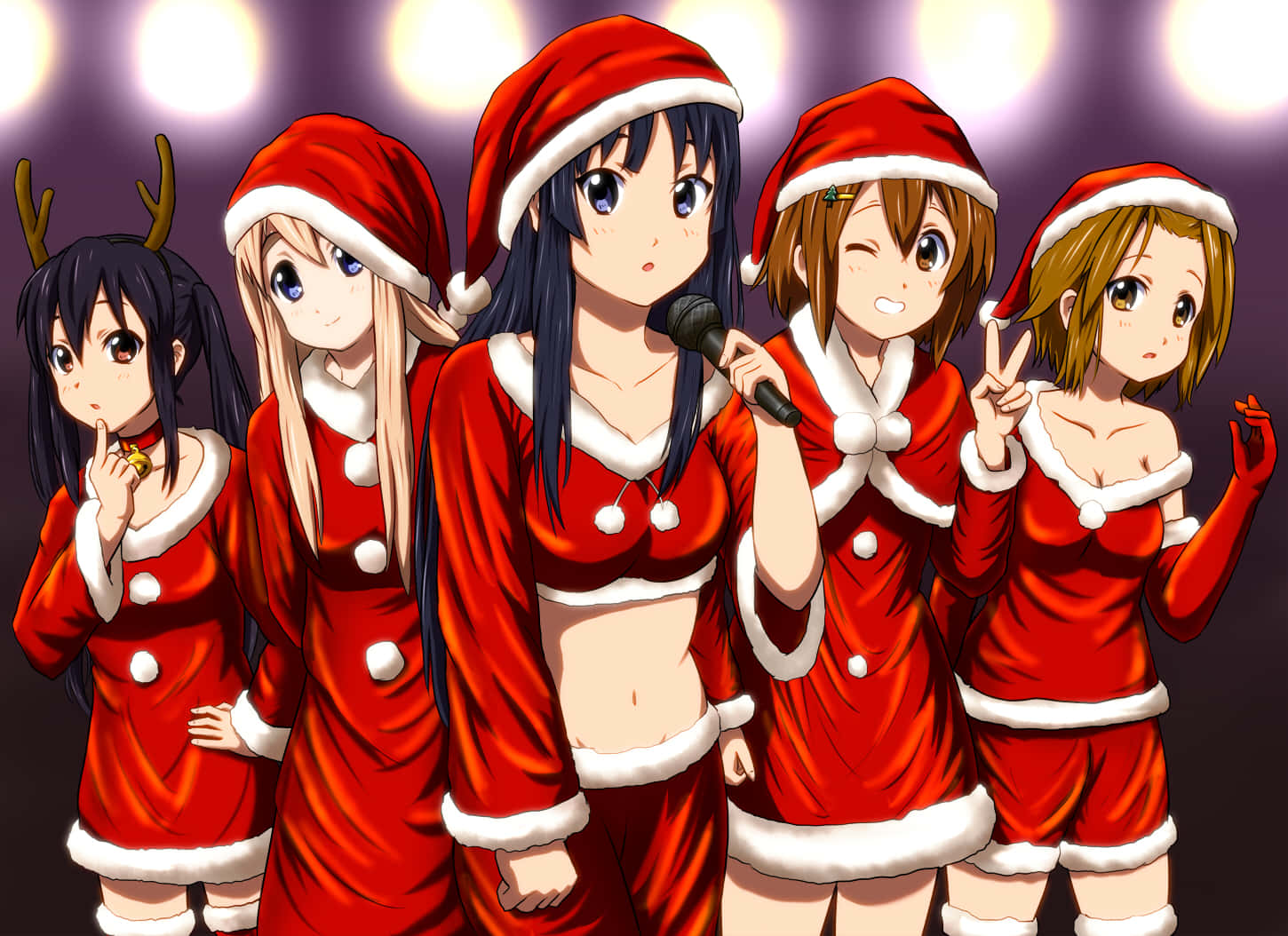 K-on Cast Christmas Anime Pfp Wallpaper