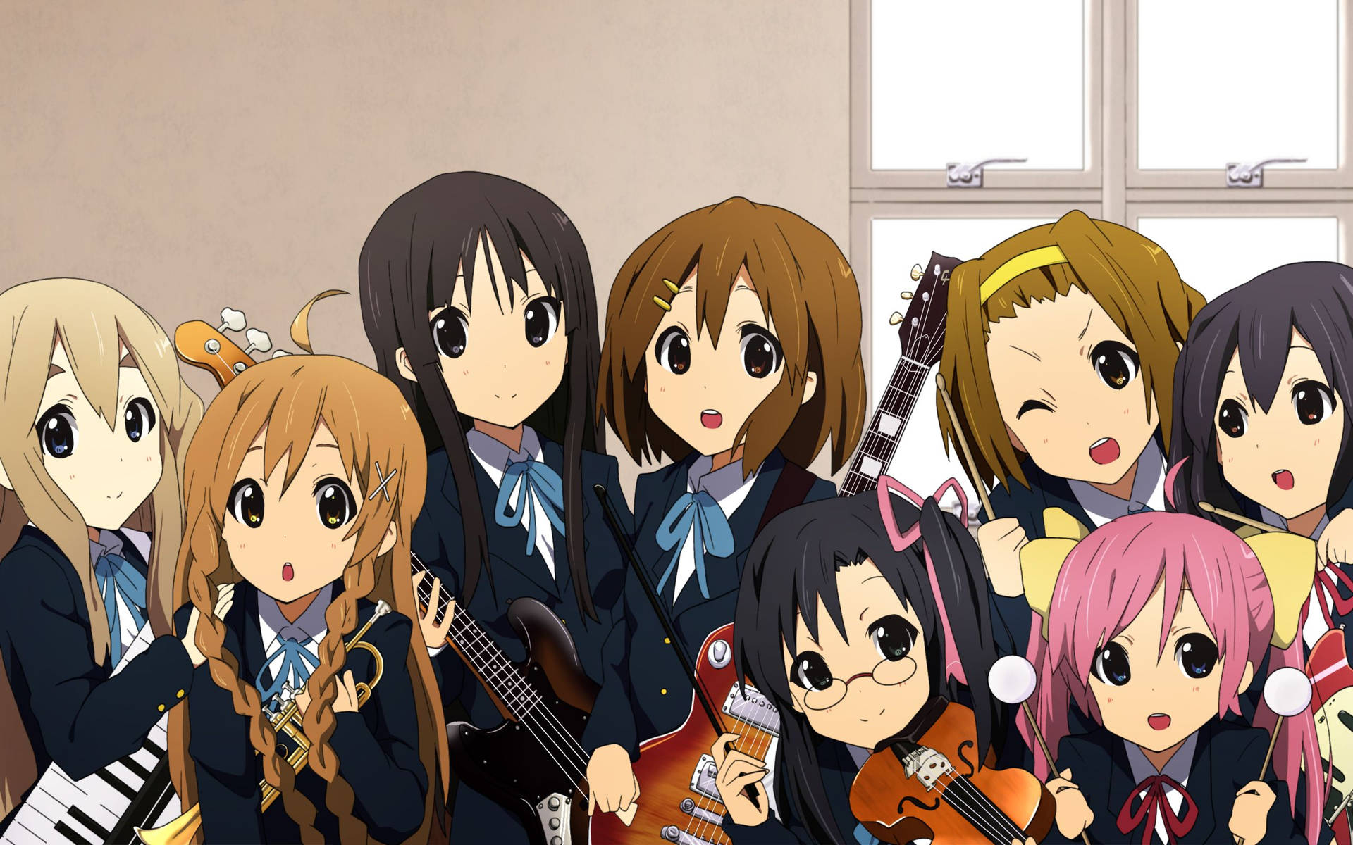 K-on School Girls With Instruments