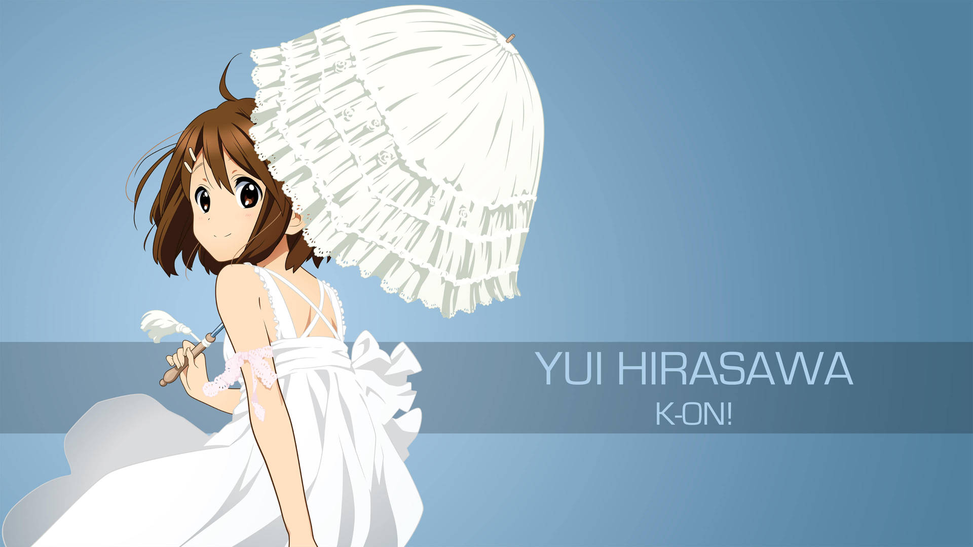 K-on Yui Hirasawa White Dress Wallpaper