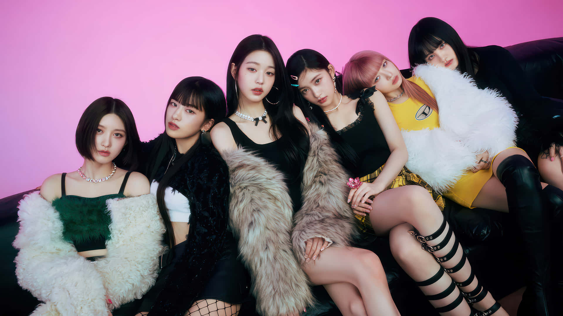 K Pop Girl Group Fashion Pose Wallpaper