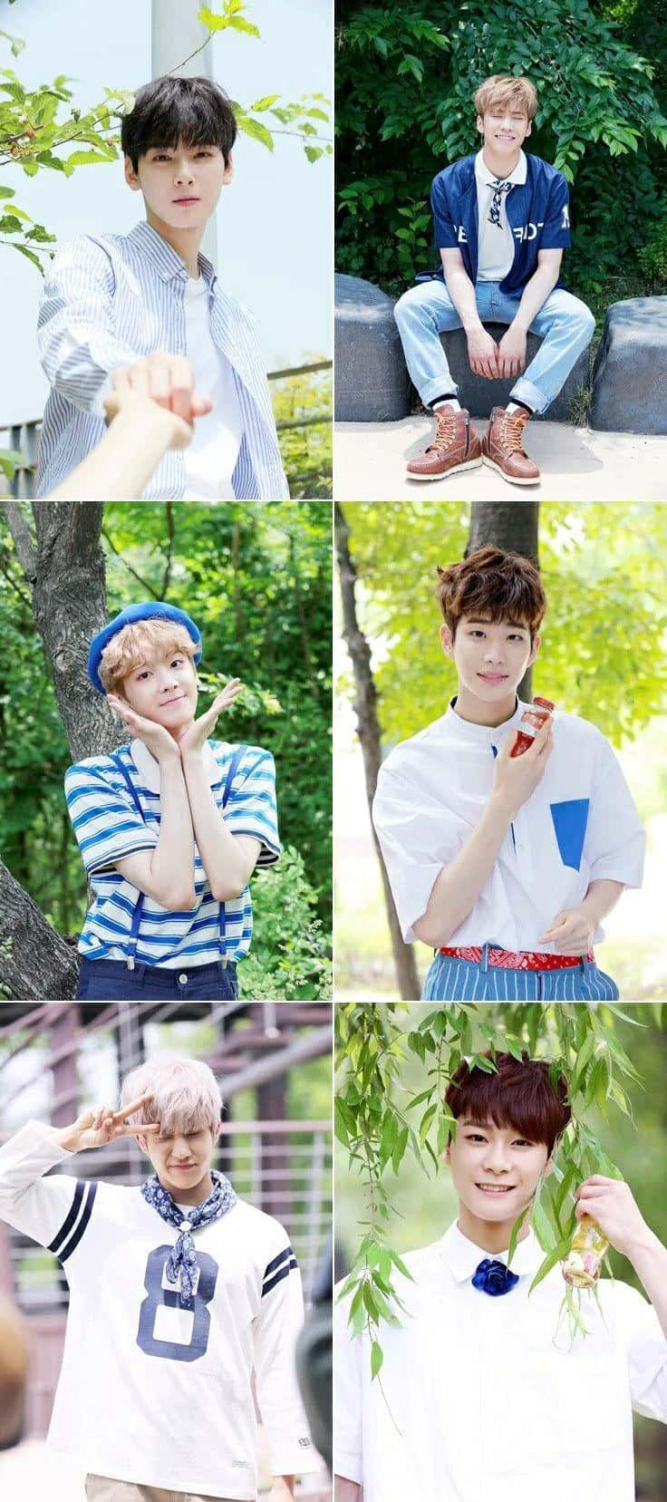 K Pop Group Astro Summer Photoshoot Wallpaper