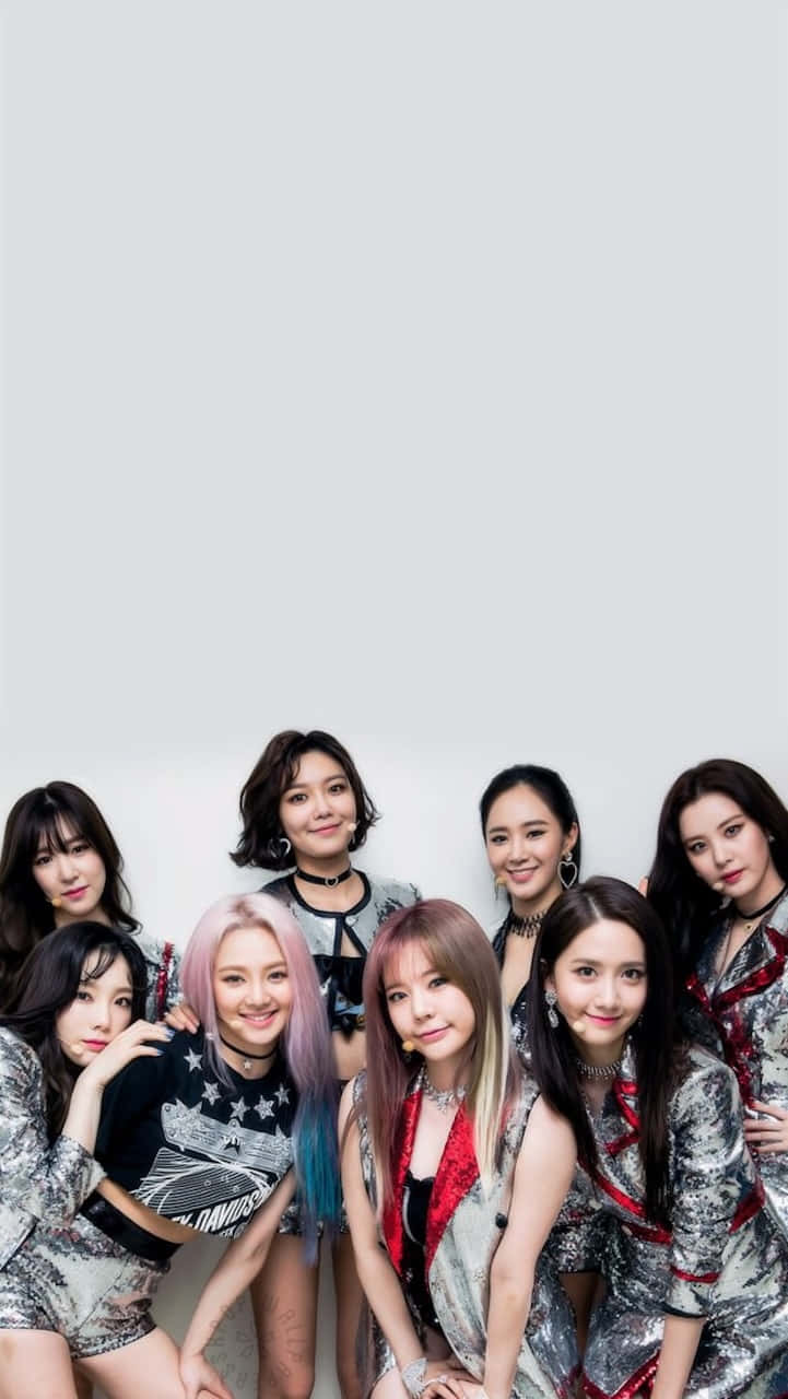 K Pop Group Glitter Outfits Wallpaper