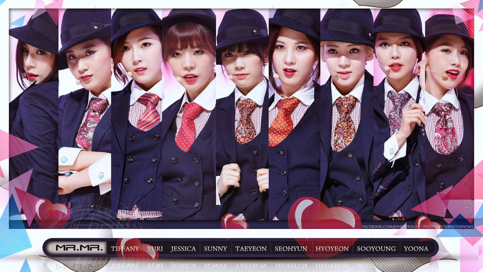 Gruppen K-pop SNSD i Dragter Tapet Wallpaper