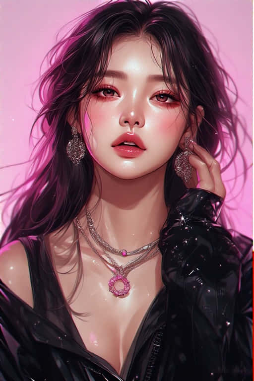 K-pop Idol Inspired By Blackpink Style Wallpaper