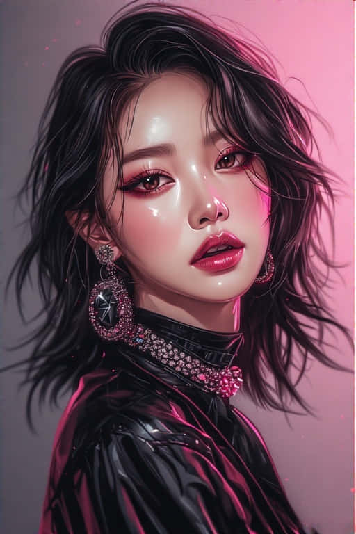 K-pop Idol Inspired By Blackpink Style Wallpaper