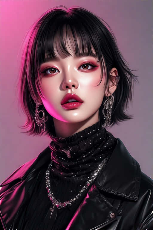 K-pop Idol Inspired By Blackpink Style Wallpaper