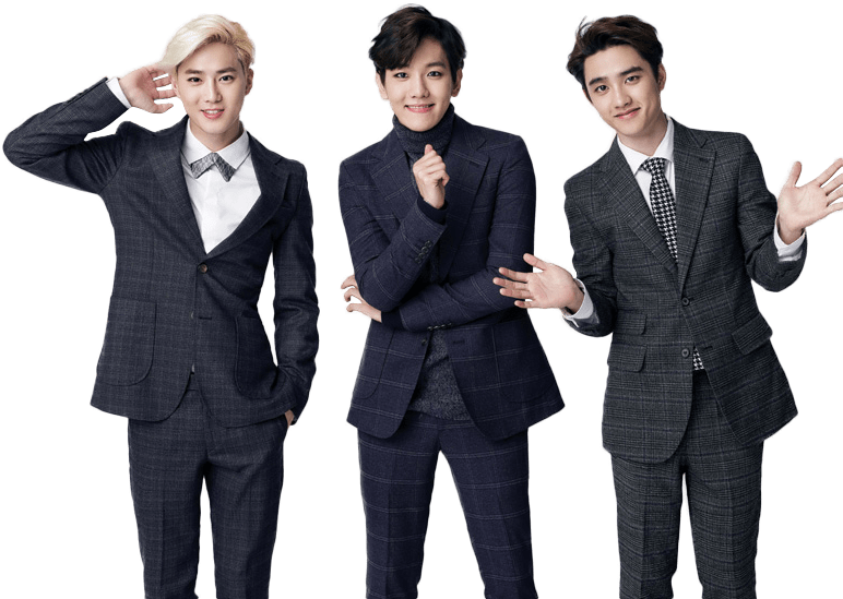 K Pop Trioin Suits PNG