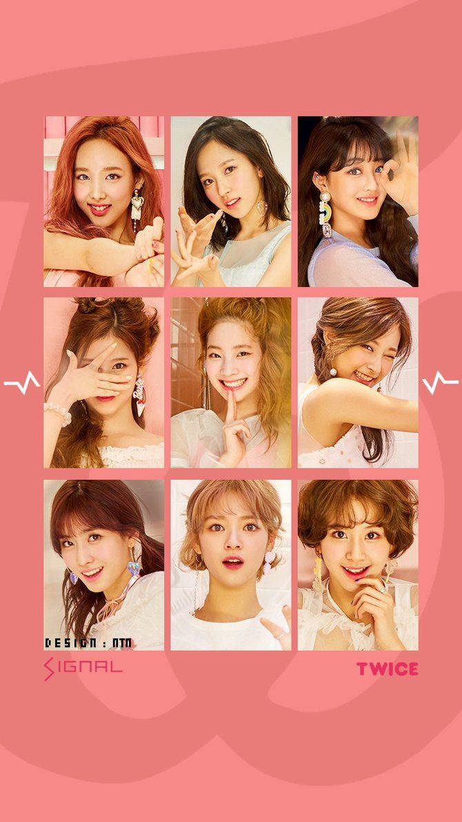 K-pop Twice i Pink Tapet Wallpaper