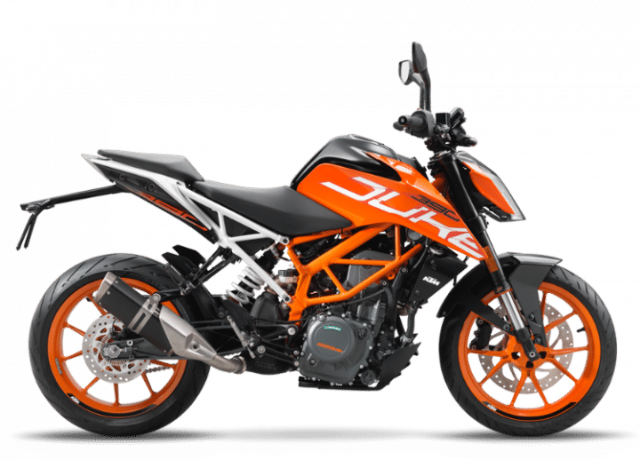 K T M Duke Motorcycle Profile PNG