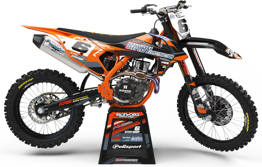 K T M Motocross Bikeon Display PNG