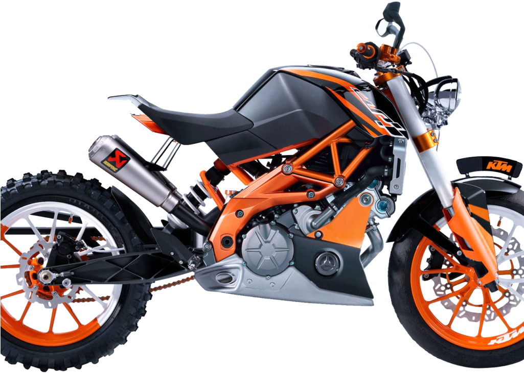 K T M Motorcycle Orangeand Black PNG