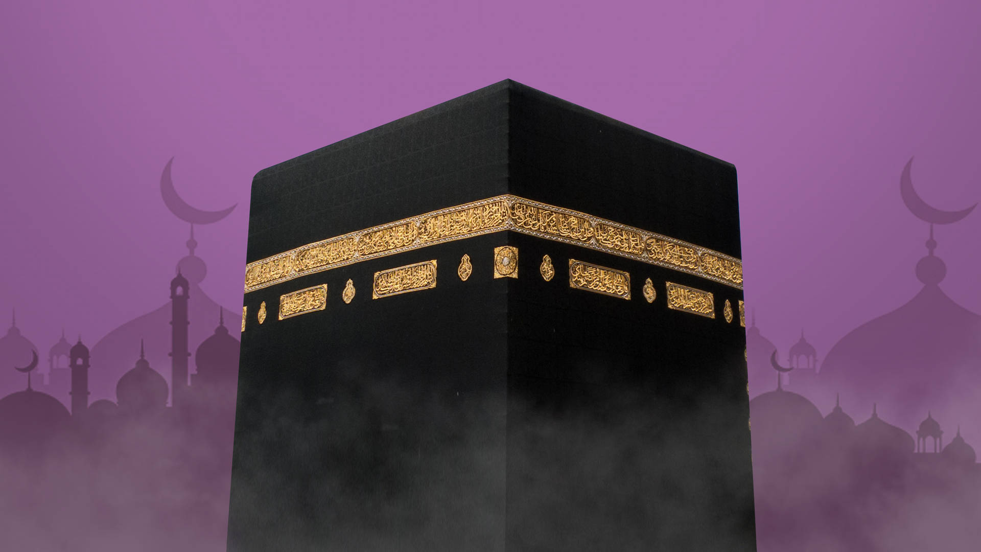 Kaaba Art Violet Background