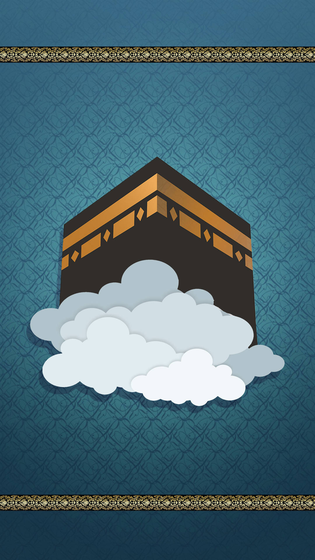Kaaba Floating On Clouds Art Picture