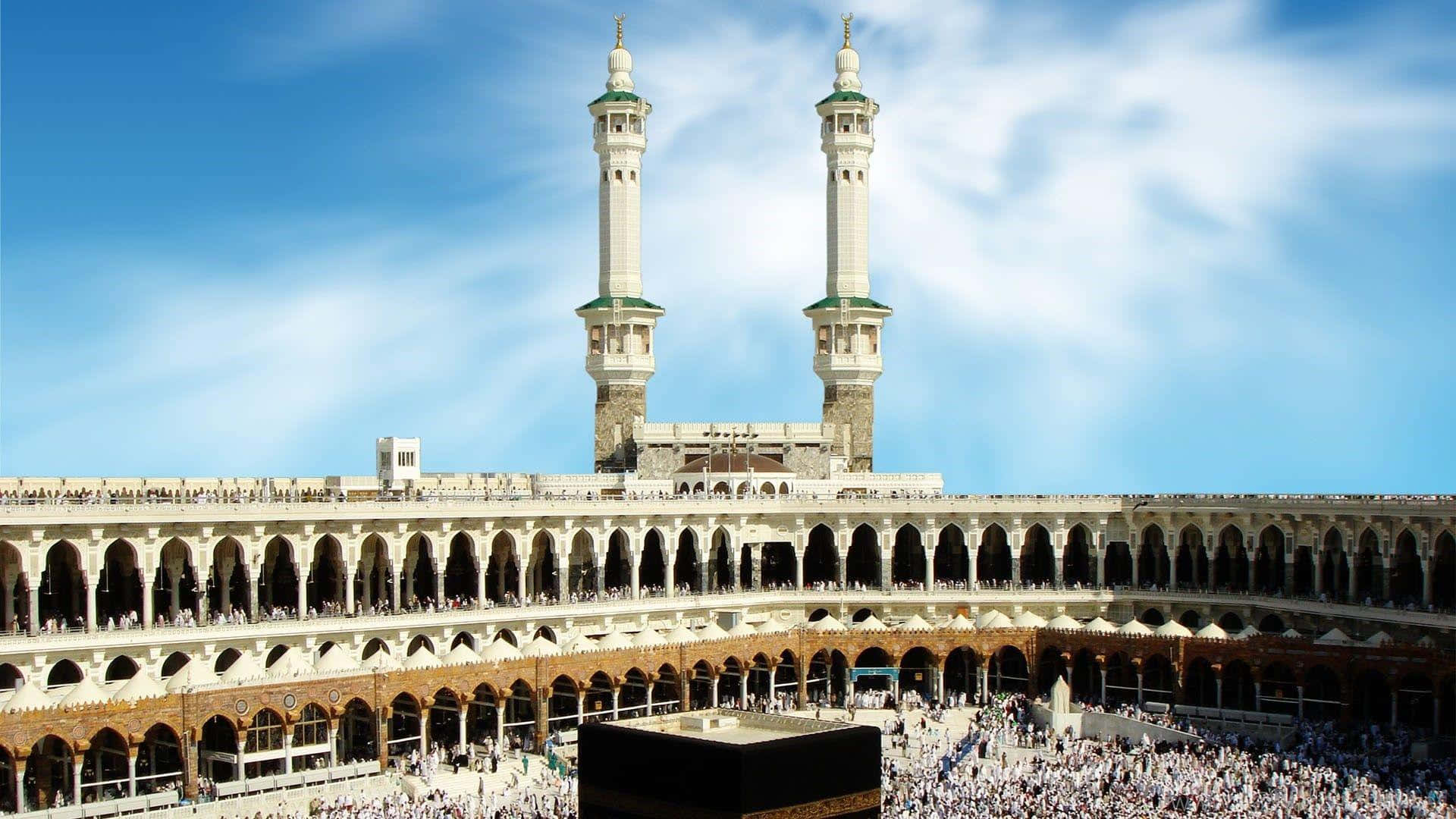 The Kaaba in Mecca, Saudi Arabia, the holiest site in Islam