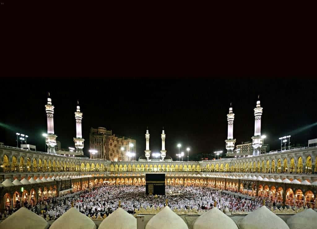 The Holy Kaaba in Mecca, Saudi Arabia