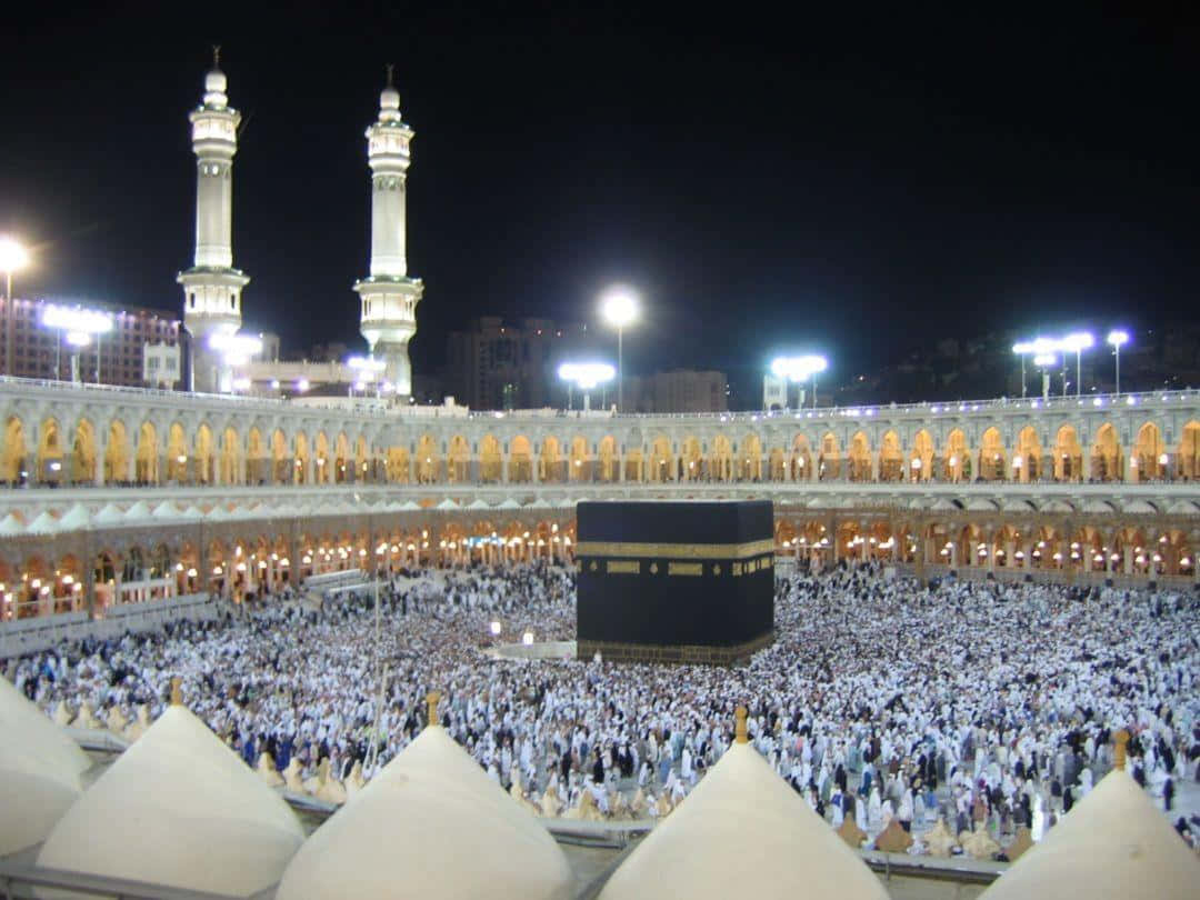 The Kaaba at night