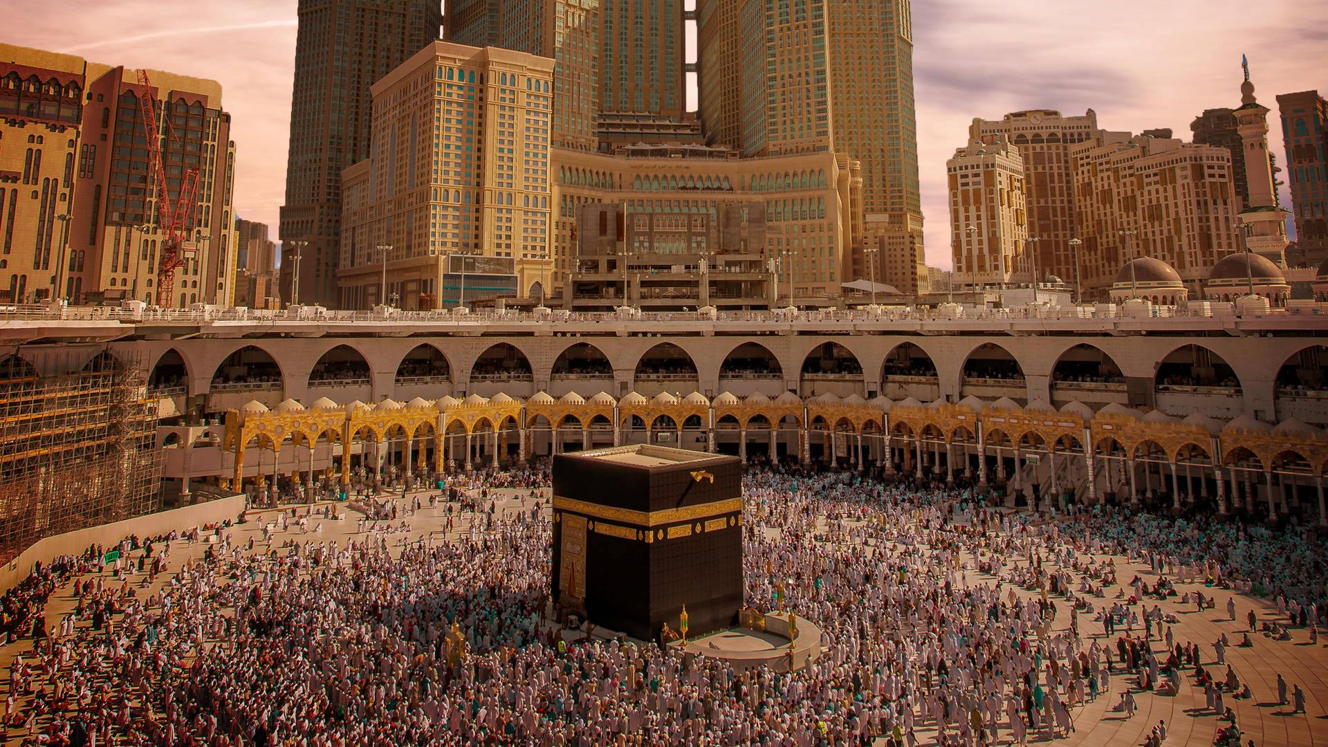 Kaaba Pilgrimage Rose Filter Background
