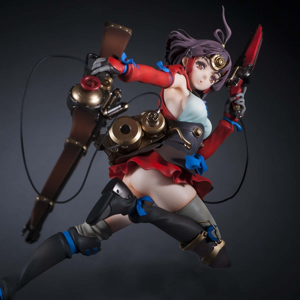 Kabaneri Mumei Figuur In Actiehouding Achtergrond