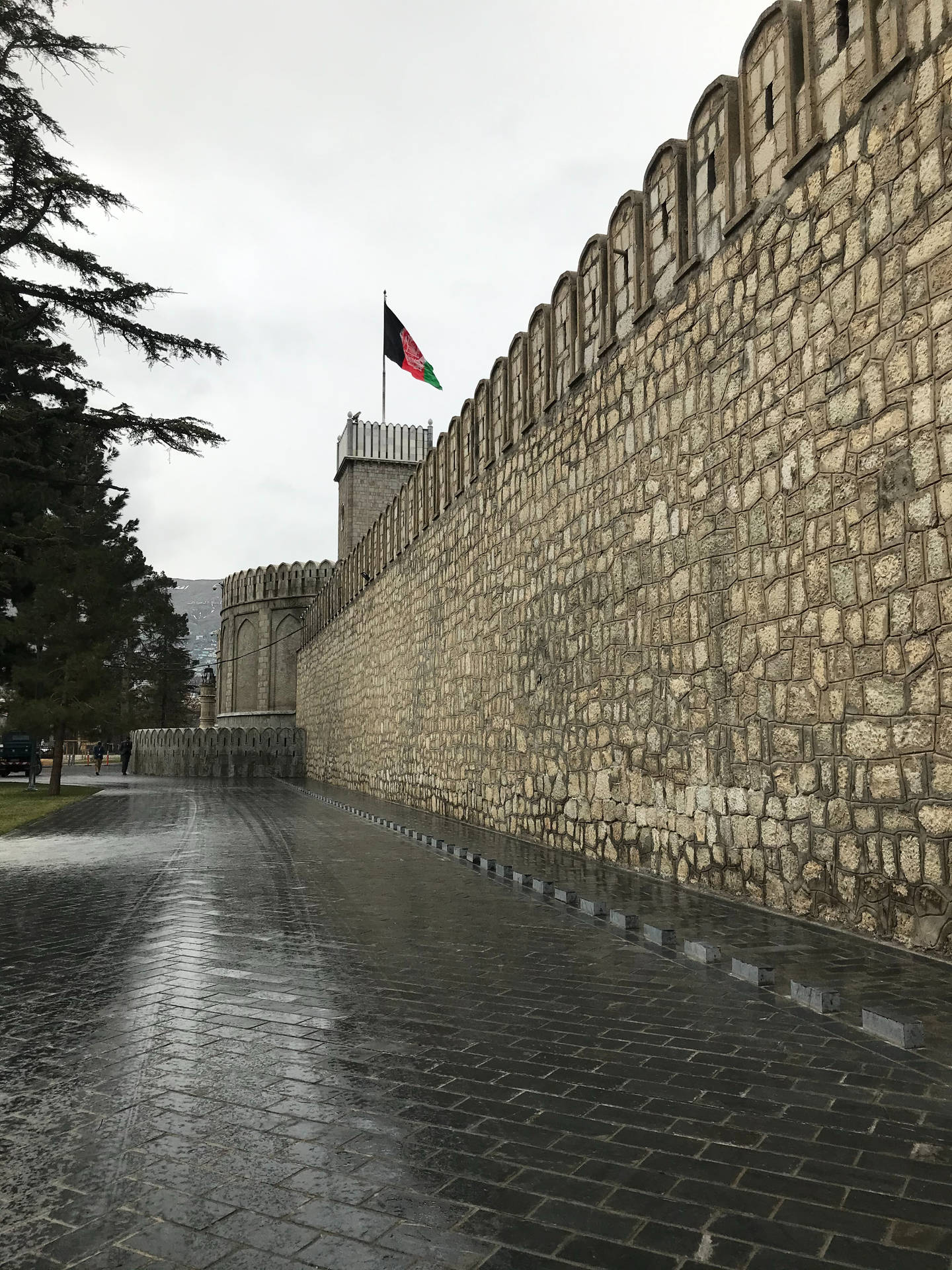 Kabul Brown Brick Wall