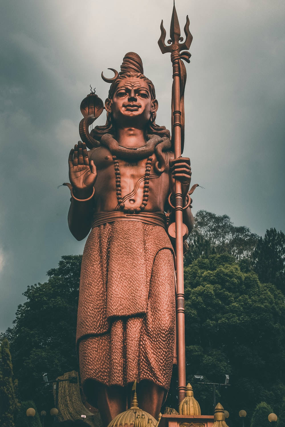 Kæmpe Bronze Mahadev Statue Hd Wallpaper