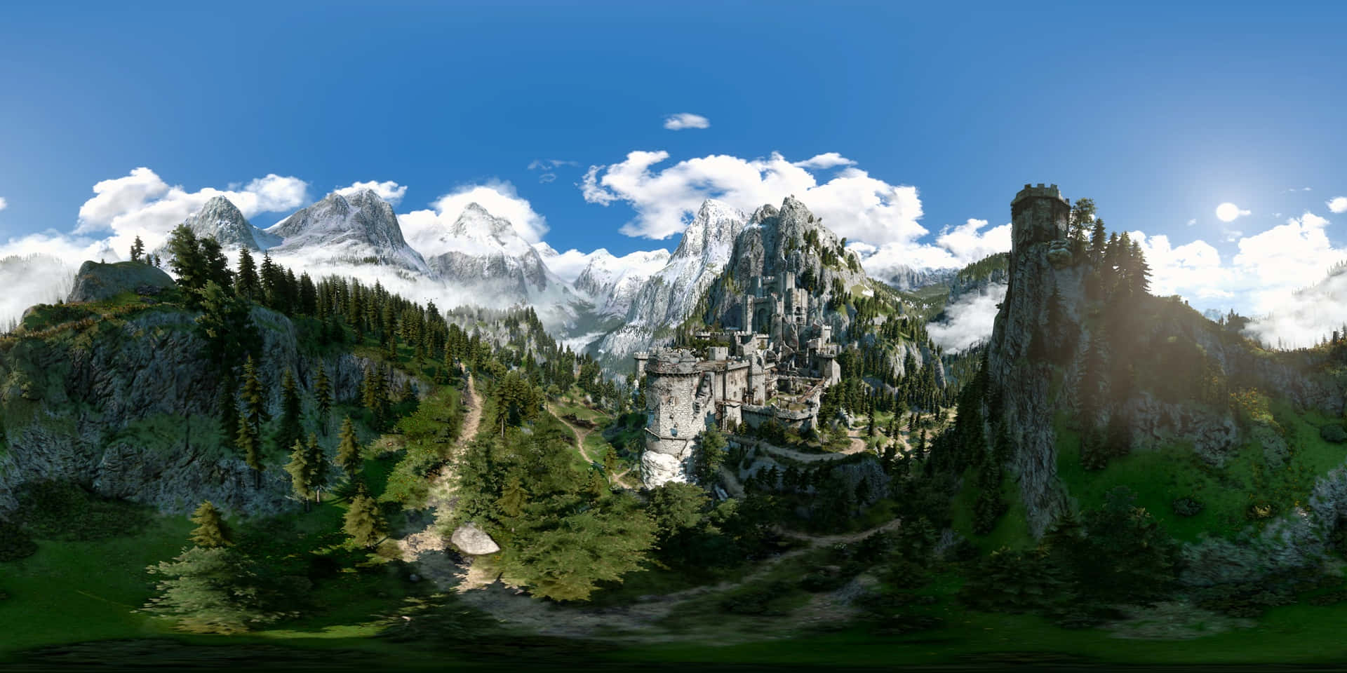 Kaer_ Morhen_ Panoramic_ View Wallpaper