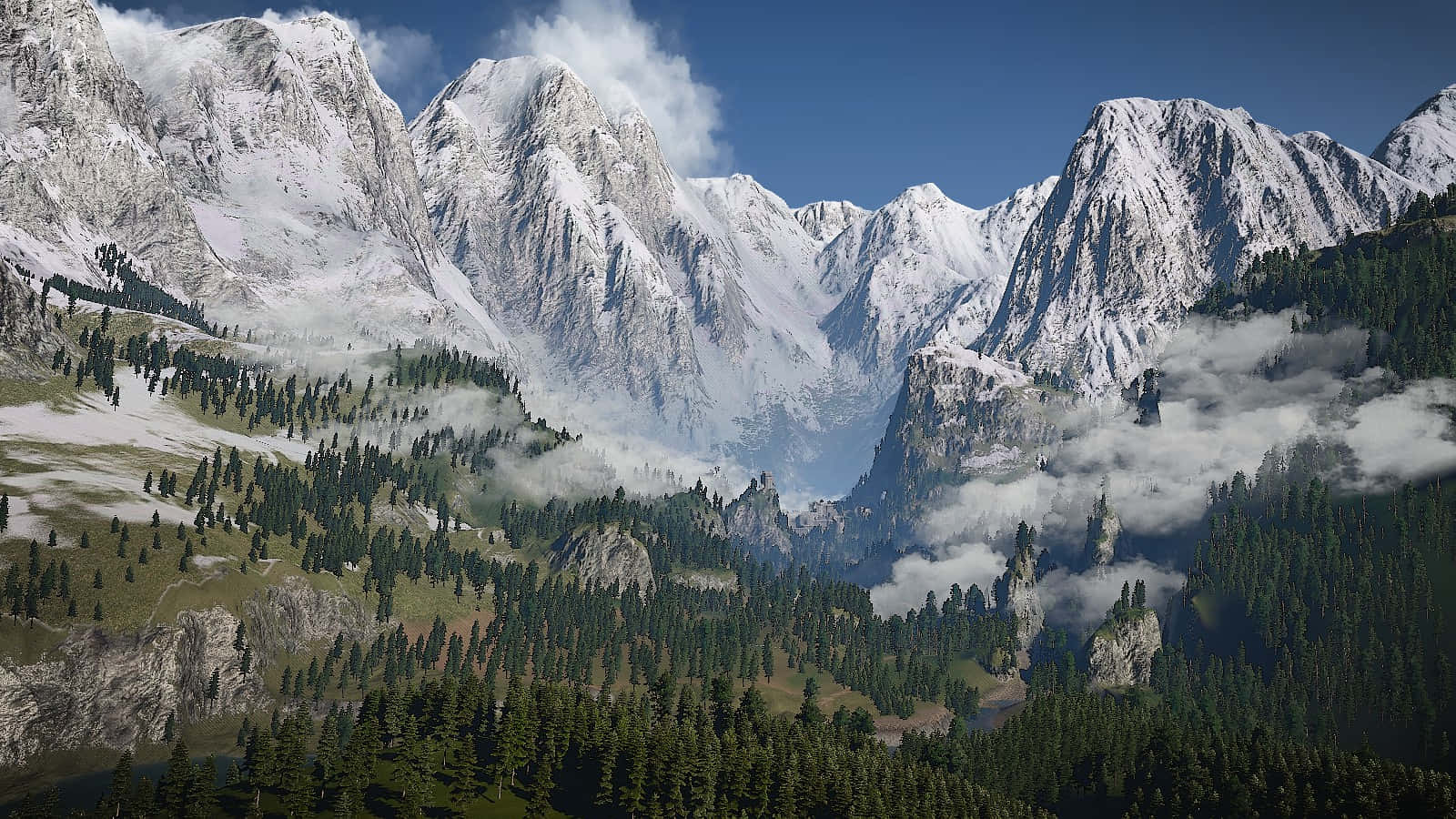 Kaer_ Morhen_ Valley_ Scenery Wallpaper