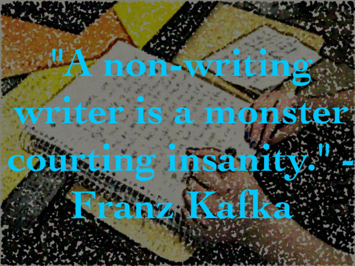 Kafka Non Writing Writer Quote Wallpaper