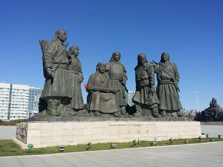 Estatuade Kagan En Mongolia Fondo de pantalla