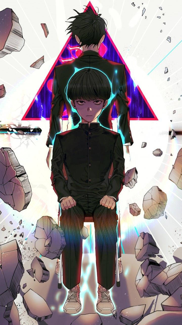 Shigeo Kageyama uses his psychic powers in Mob Psycho 100 Wallpaper