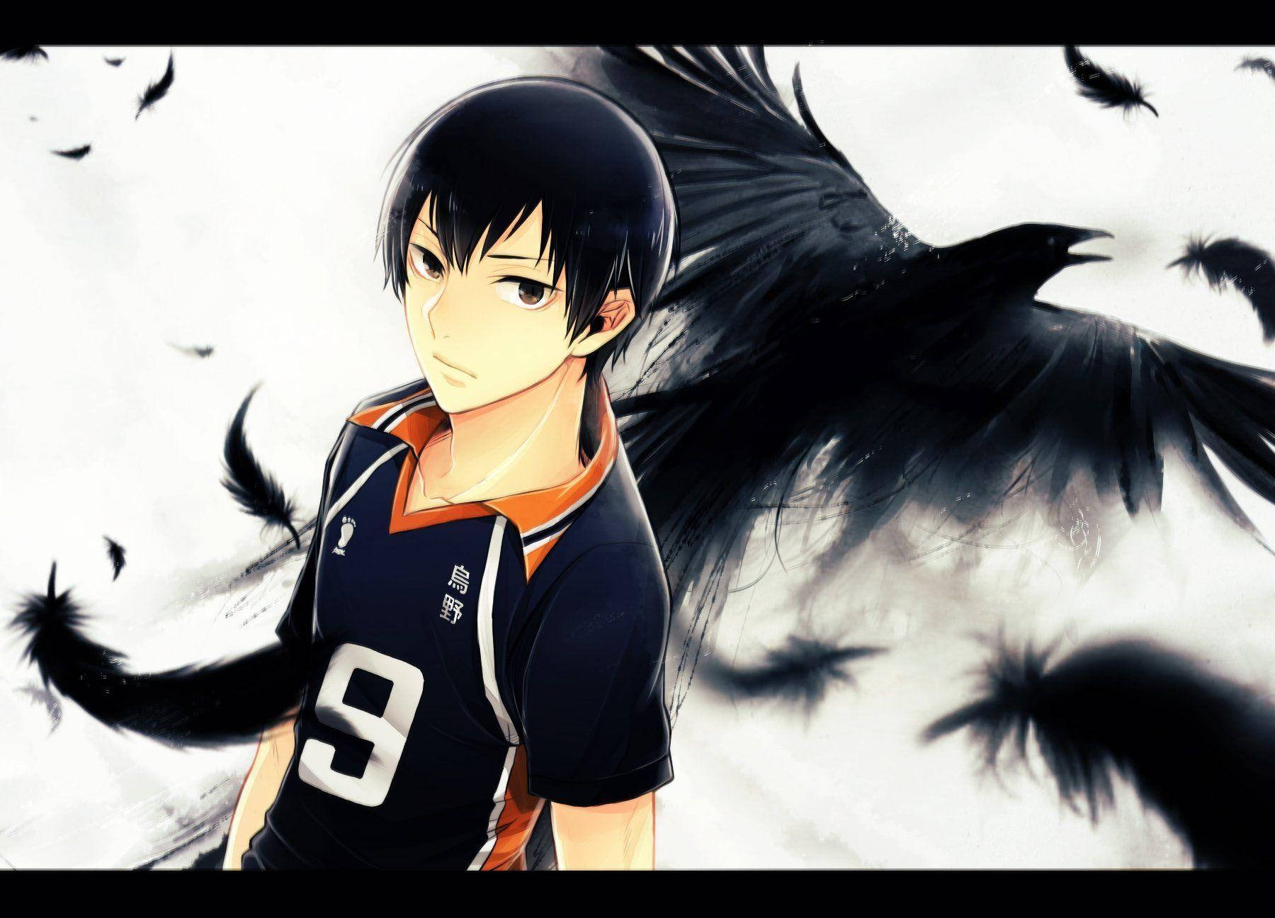 Kageyama With Shadowy Crows Haikyuu Aesthetic Wallpaper