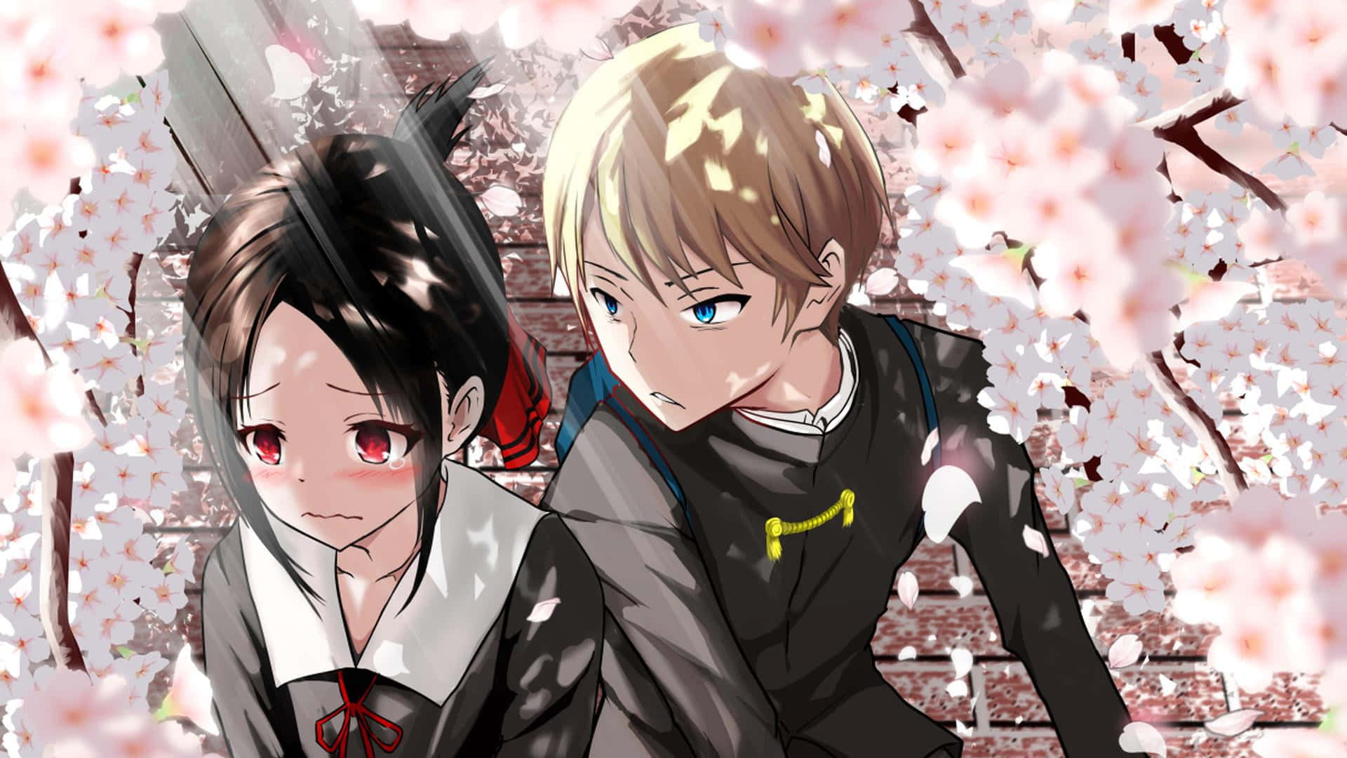 Kaguya-Sama Love Is War’s dashing protagonists at odds with each other Wallpaper