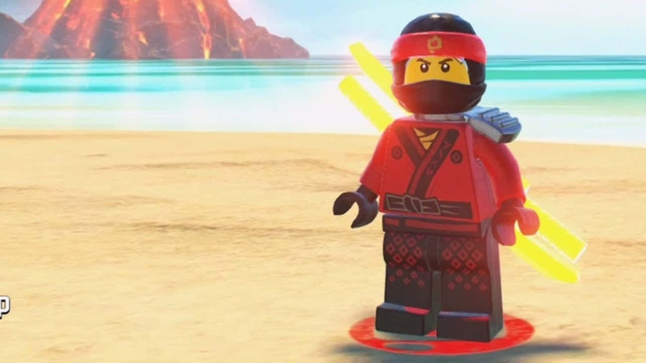 Kai At The Beach In The Lego Ninjago Movie Wallpaper