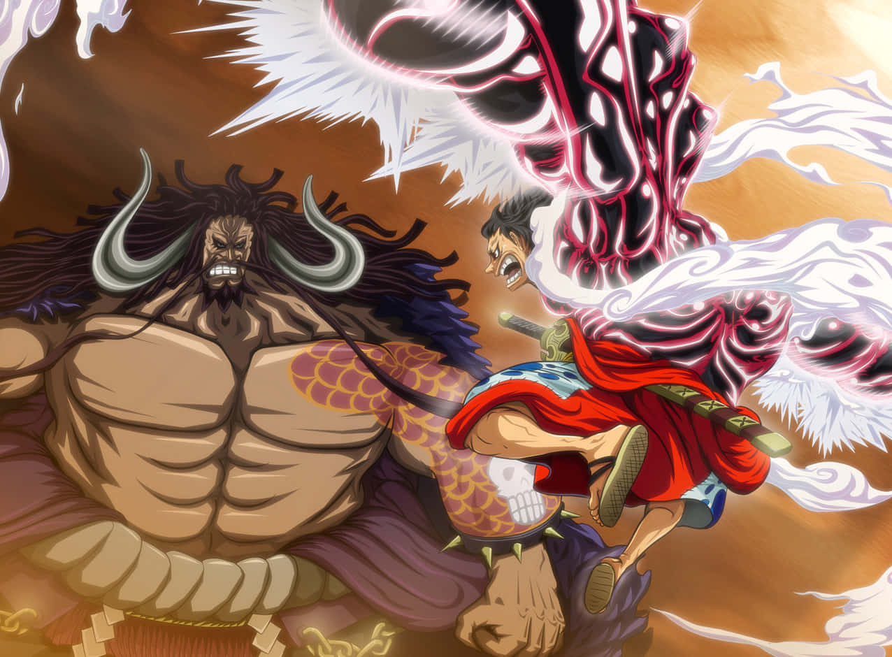 Kaido, the fearsome pirate captain of the Beast Pirates Wallpaper