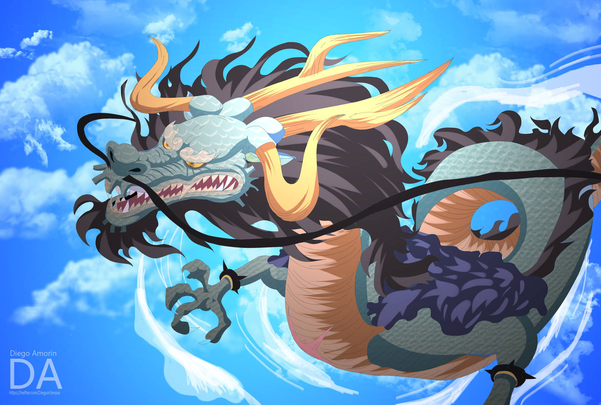 Kaido Dragon Villain Et Stykke Wano 4k Wallpaper