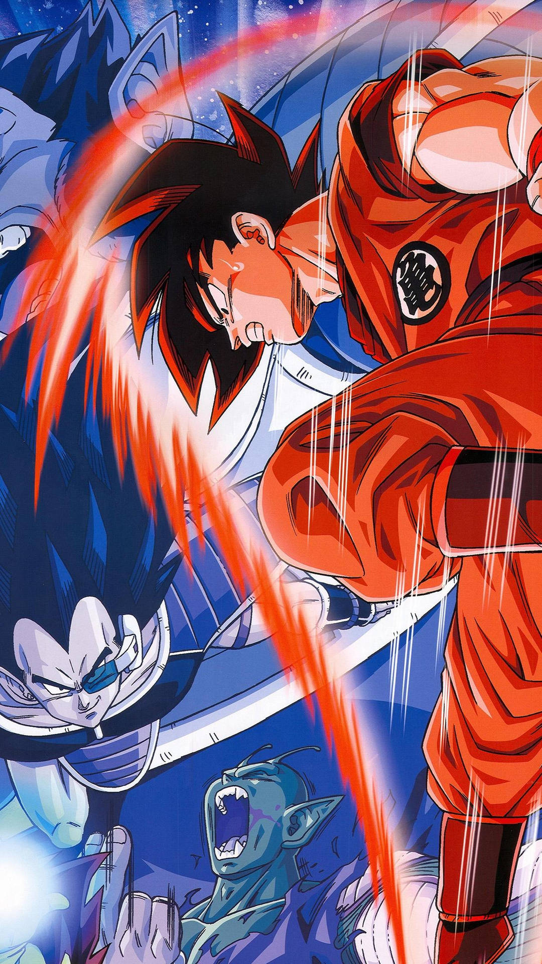 Kaio-Ken Teknik Dragon Ball Z Iphone Bakgrundsbillede Wallpaper