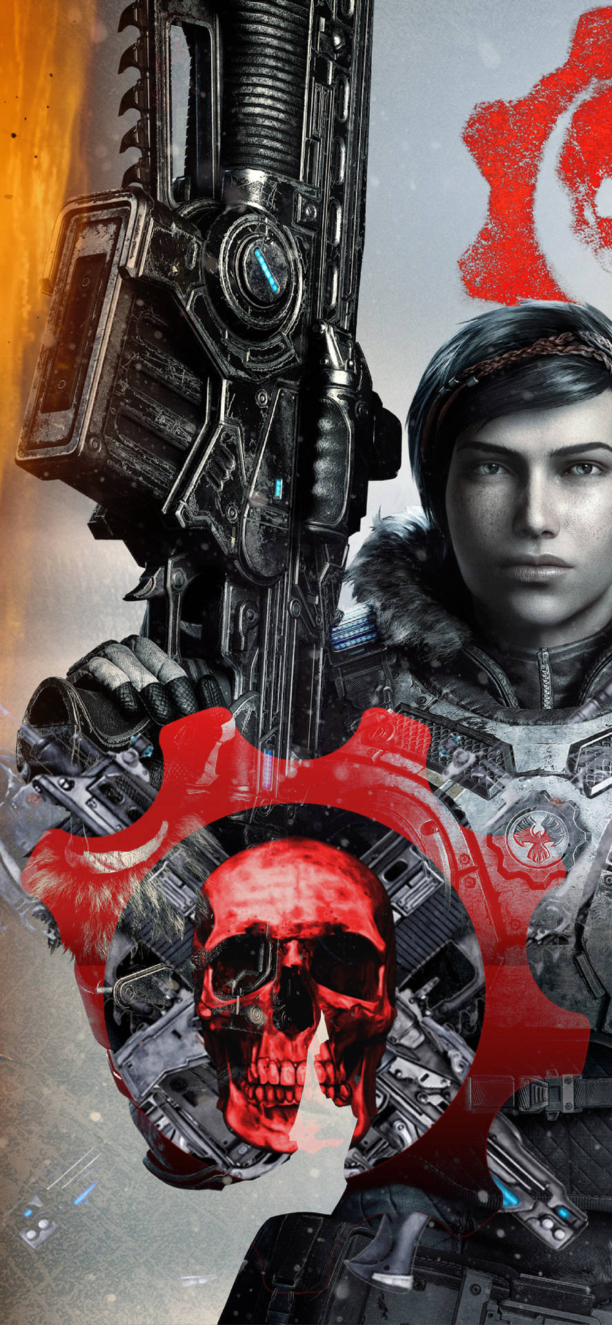 Kait With A Rifle Gears 5 Iphone Wallpaper
