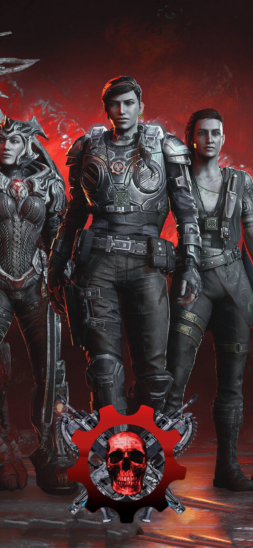 Kait With Female Warriors Gears 5 Iphone Wallpaper