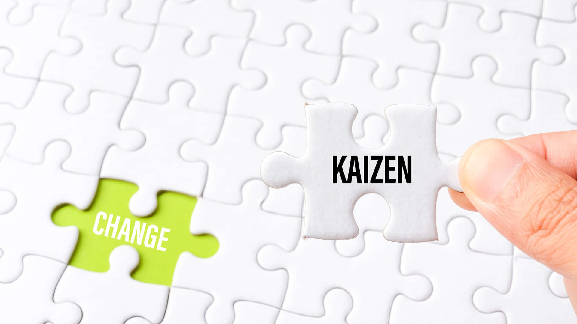 Kaizen Change Concept Puzzle Piece Wallpaper