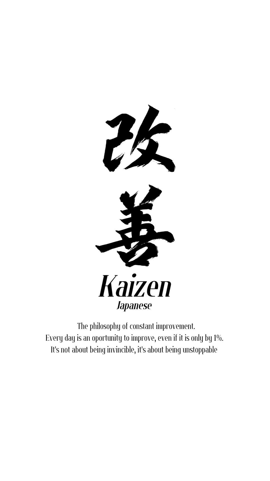 Kaizen Philosophy Poster Wallpaper