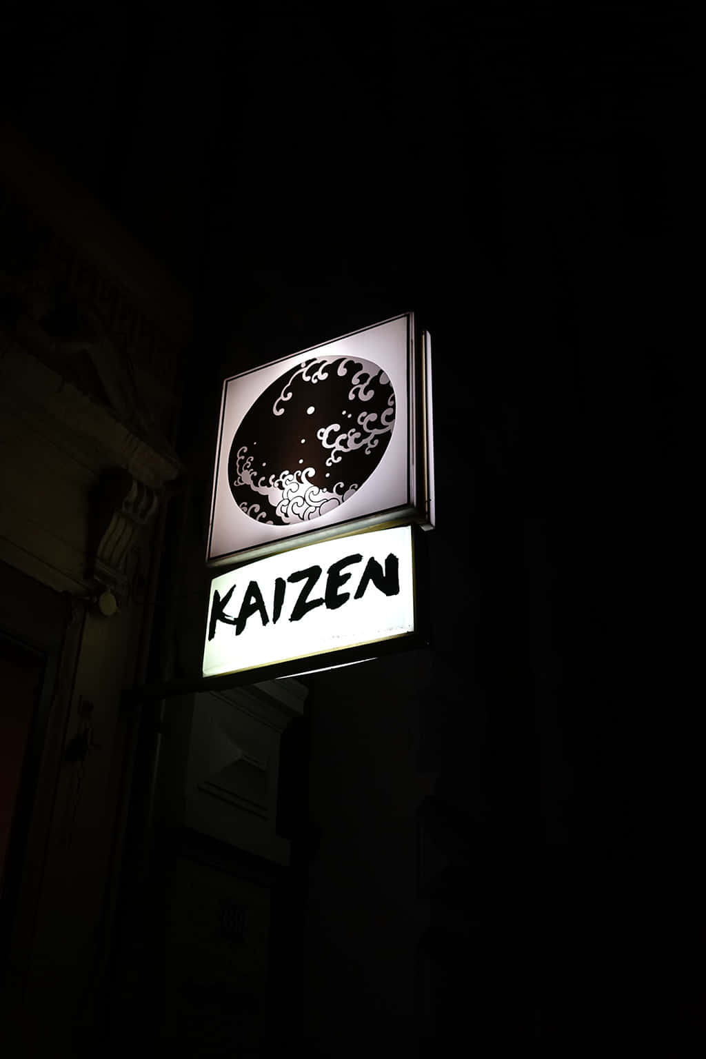 Kaizen Signboardat Night Wallpaper