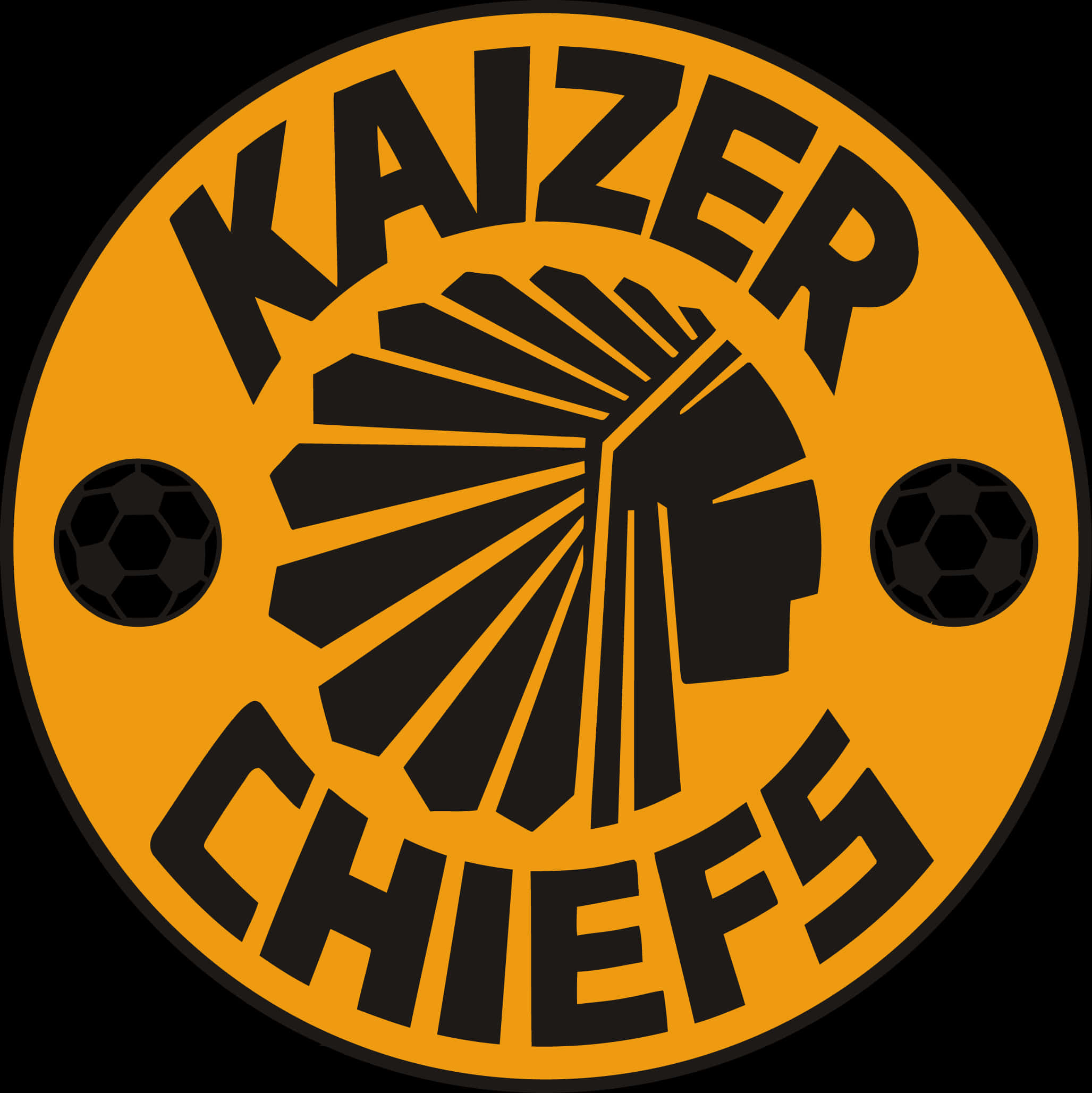 Kaizer Chiefs Logo Blackand Gold PNG