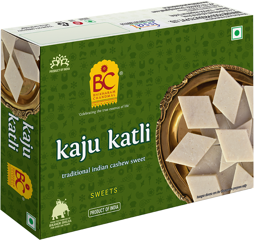 Download Kaju Katli Traditional Indian Sweet Packaging | Wallpapers.com