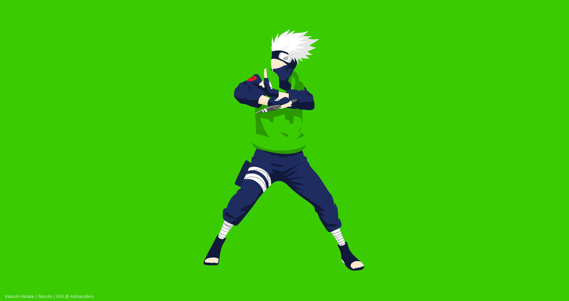 Kakashi 4k Ninja Green Stance Picture