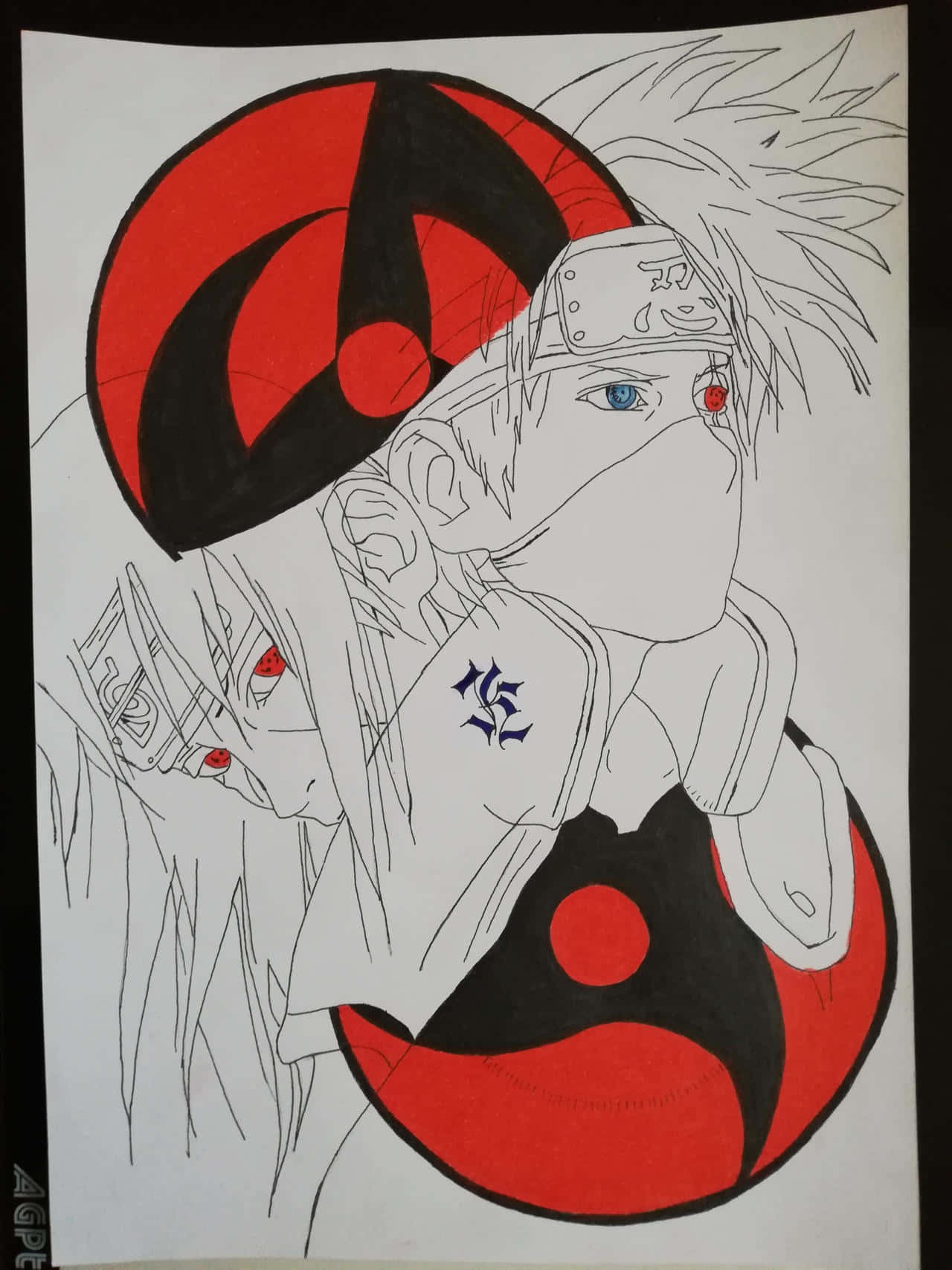 Kakashi and Itachi: Legendary Ninja Showdown Wallpaper