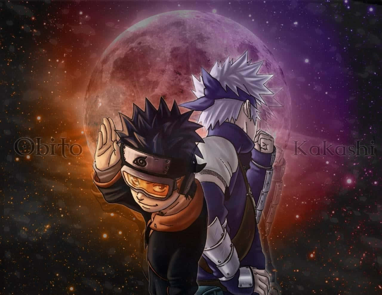 Download Obito And Kakashi iPhone Wallpaper | Wallpapers.com