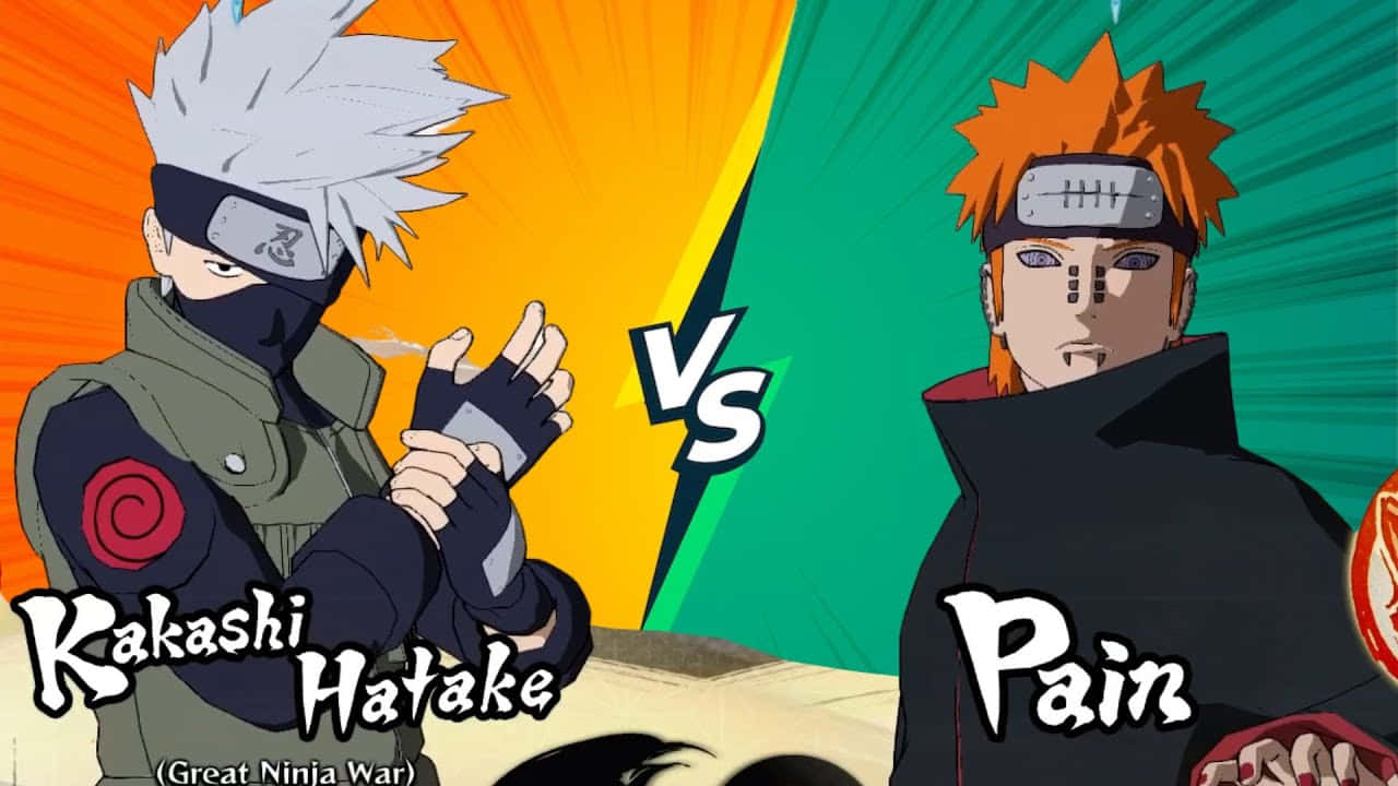 Epic Battle between Kakashi and Pain in the Naruto Series Wallpaper