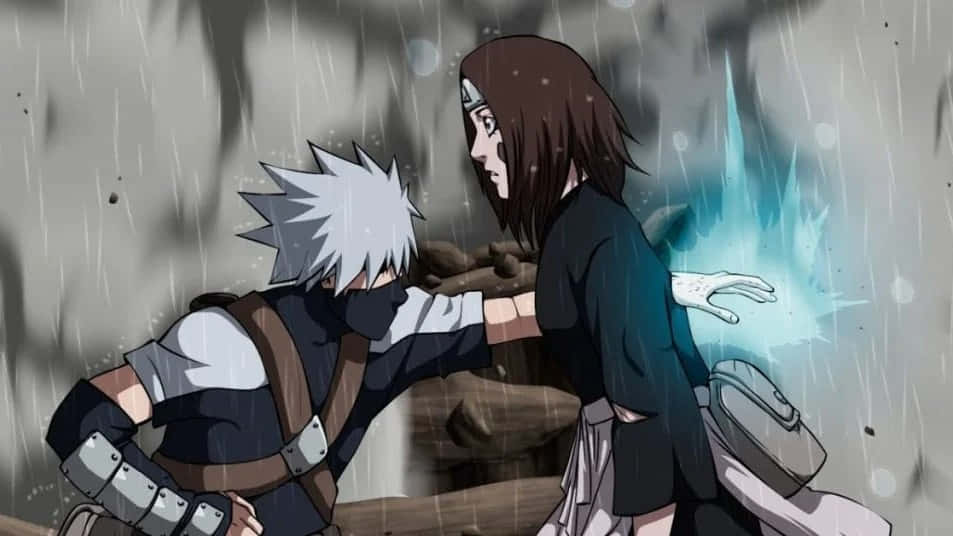 Elvínculo Inolvidable De Kakashi Hatake Y Rin Nohara En El Mundo De Naruto. Fondo de pantalla