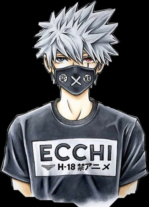 Kakashi Ecchi Shirt Illustration PNG